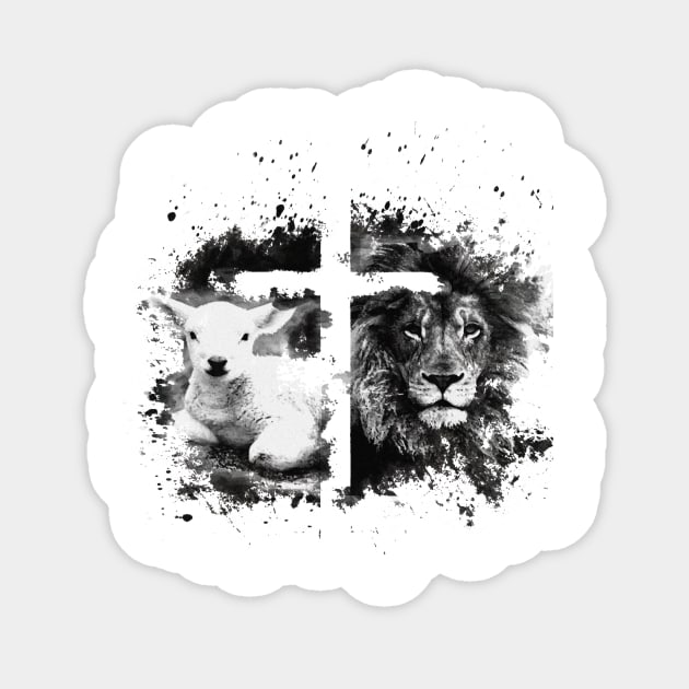 Lion and the Lamb Sticker by skinlesskaizer